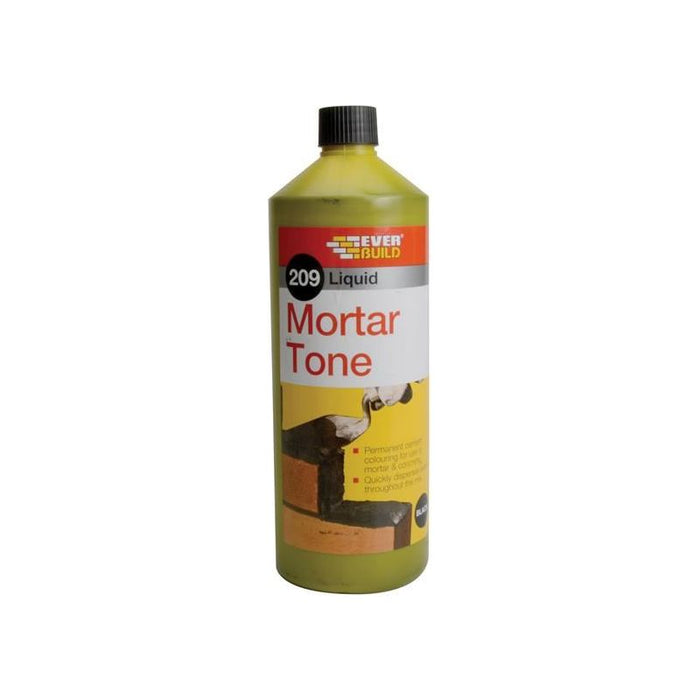 Everbuild Sika 209 Liquid Mortar Tone Black 1 litre Everbuild Sika - Town Tools