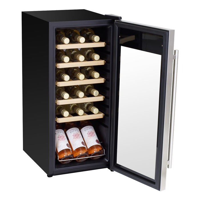 Baridi 18 Bottle Wine Fridge & Cooler - Stainless Steel DH29