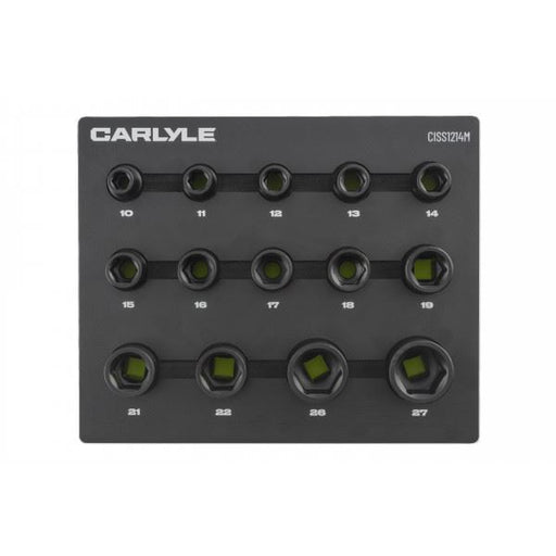 Carlyle Tools 14Pc 1/2Dr 6Pt Impact Socket 10-27mm - image 1