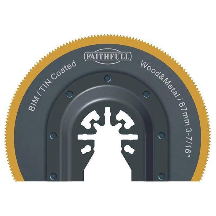 Faithfull Multi-Functional Tool Bi-Metal Radial Saw TiN Coated Blade 87mm Faithfull - Town Tools