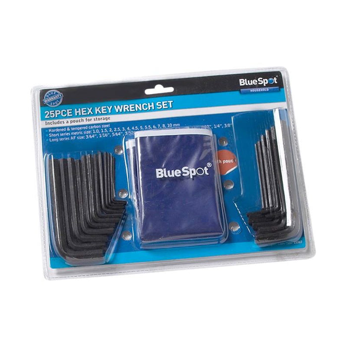 Bluespot Tools Metric & Imperial Hexagon Key Pouch Set, 25 Piece BlueSpot Tools - Town Tools