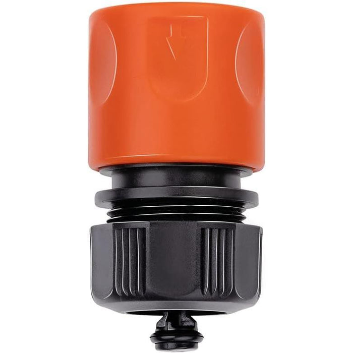 Black+Decker Garden Hose Connectors Set Of 4 - 2 X Water Stops, Spacer Elements - Black/Orange