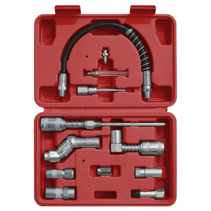Sealey Grease Gun Adaptor Kit 12pc AK4482 Sealey - Town Tools 