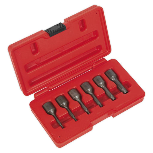 Sealey Screw Extractor Set 6pc 3/8"Sq Drive AK8185 Sealey - Town Tools 