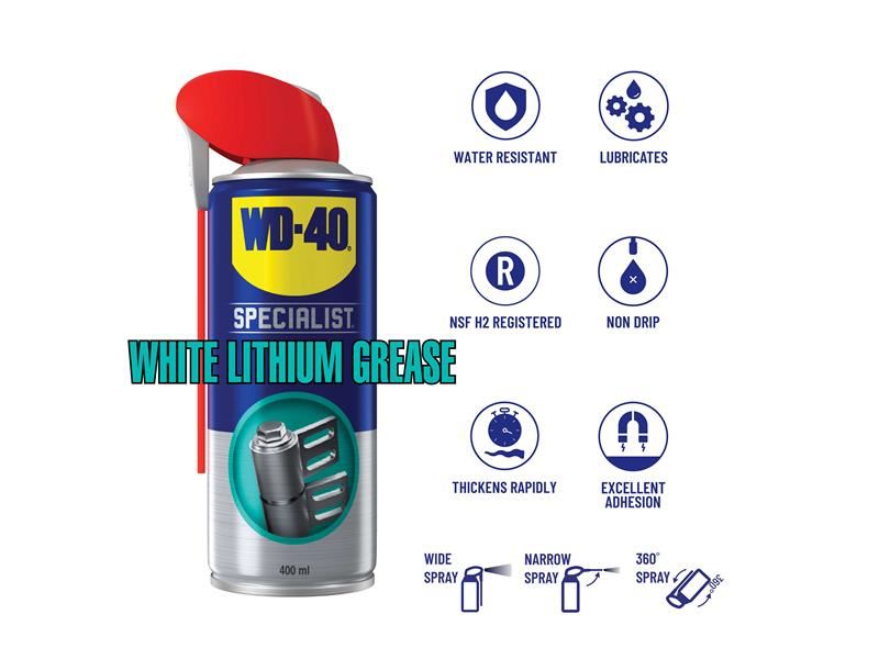 WD-40 Specialist White Lithium Grease 400ml WD-40� - Town Tools