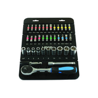 Laser Socket & Bit Set 1/4"D 37pc 7310