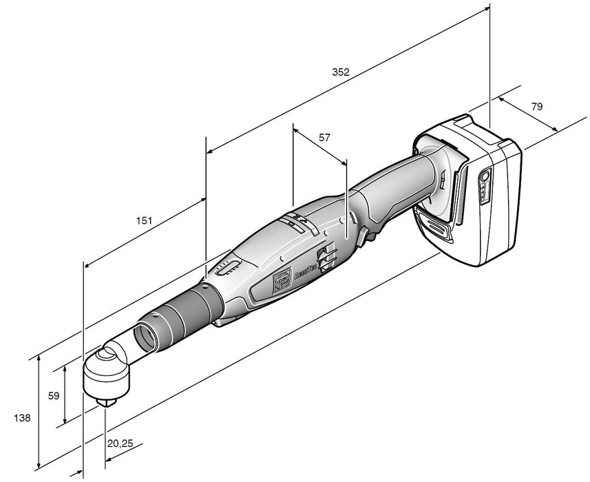 FEIN Precision cordless screwdriver, baton offset design, up to 60 Nm ASW 18-60 FEIN - Town Tools