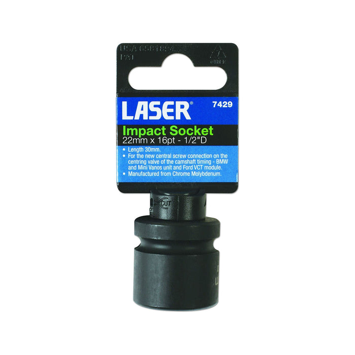 Laser Variable Camshaft Timing Adjuster Socket 1/2"D 7429 Laser - Town Tools 