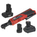 Sealey Ratchet Wrench Kit 3/8"Sq Drive 12V Lithium-ion 3 Batteries CP1202KITB Sealey - Town Tools 