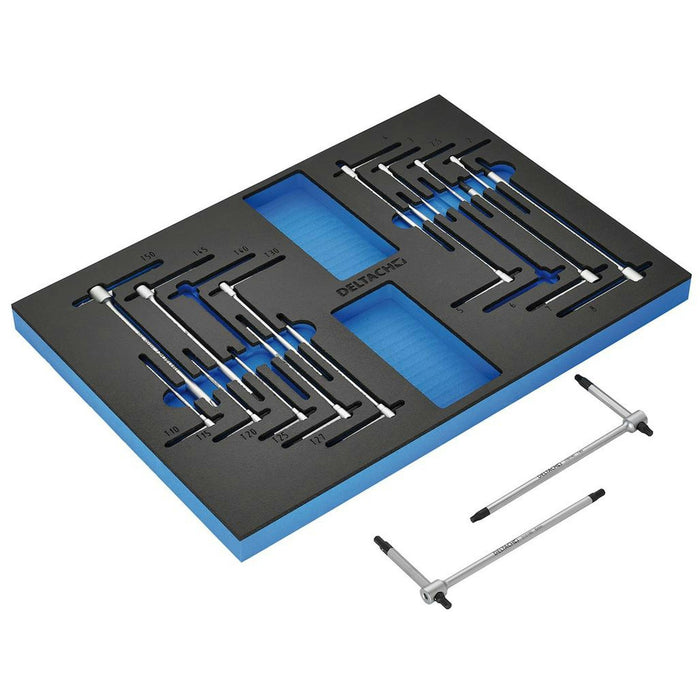 Bunker Torx and Hex T-Key Set in EVA Foam Inlay (17 Piece) - DELTACH-561008