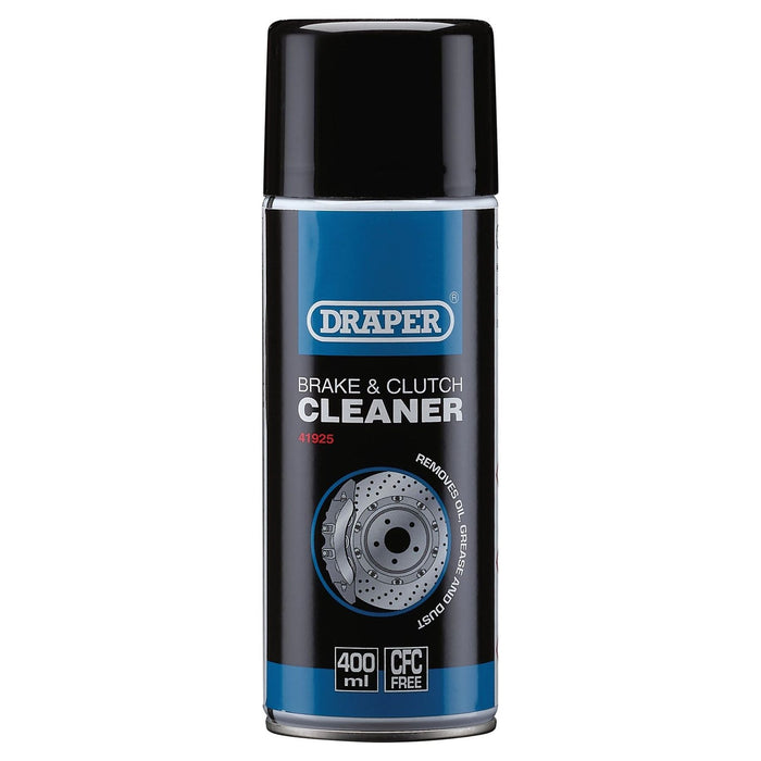 Draper Brake and Clutch Cleaner Spray, 400ml 41925 Draper - Town Tools 