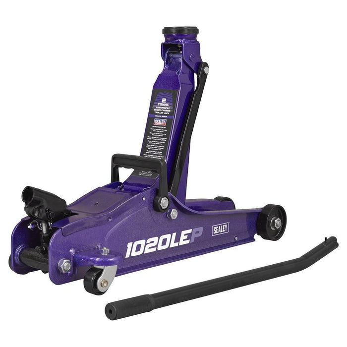 Sealey Low Profile Short Chassis Trolley Jack 2 Tonne - Purple 1020LEP Sealey - Town Tools 