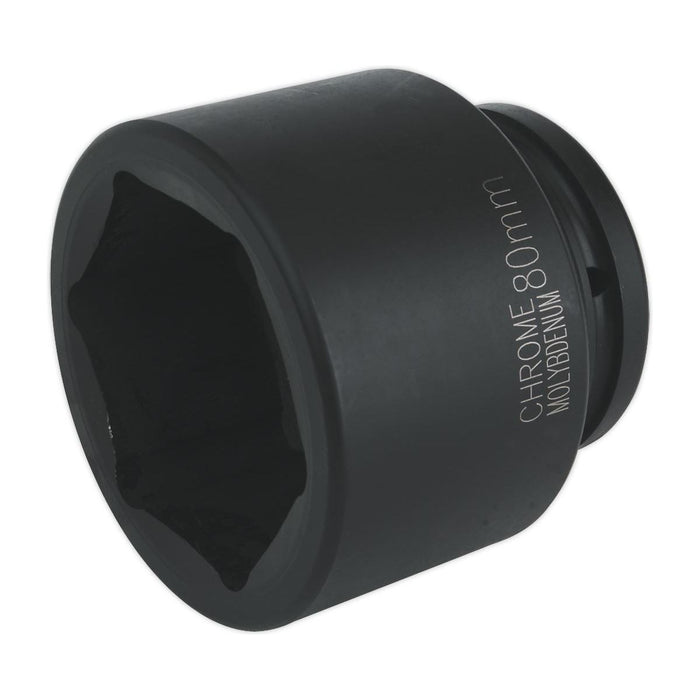 Sealey Impact Socket 80mm 1"Sq Drive IS180 Sealey - Town Tools 