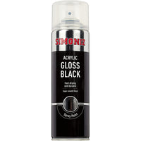 6x Simoniz Large Gloss Black Acrylic Aerosol Auto Car Spray Paint 500ml SIMP15D