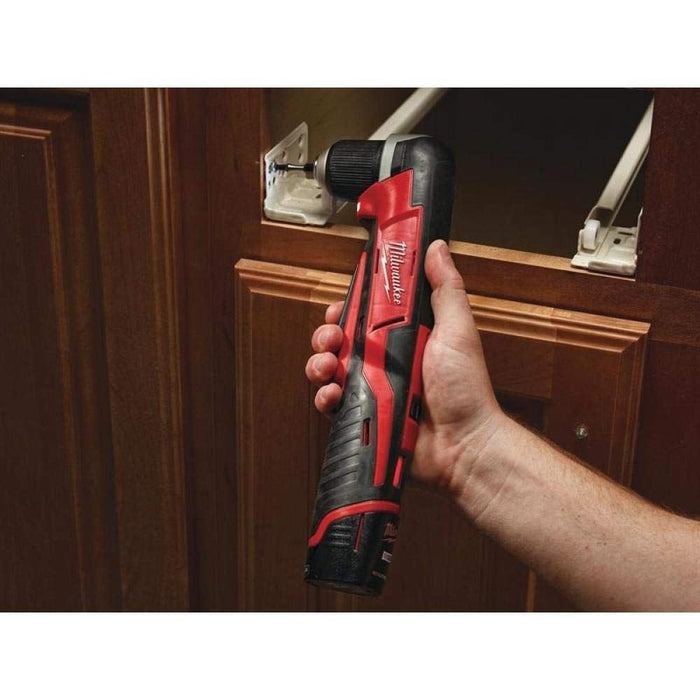 Milwaukee C12RAD-202C M12 Compact Right Angle Drill with 2 x 2.0Ah Li-ion Milwaukee - Town Tools 