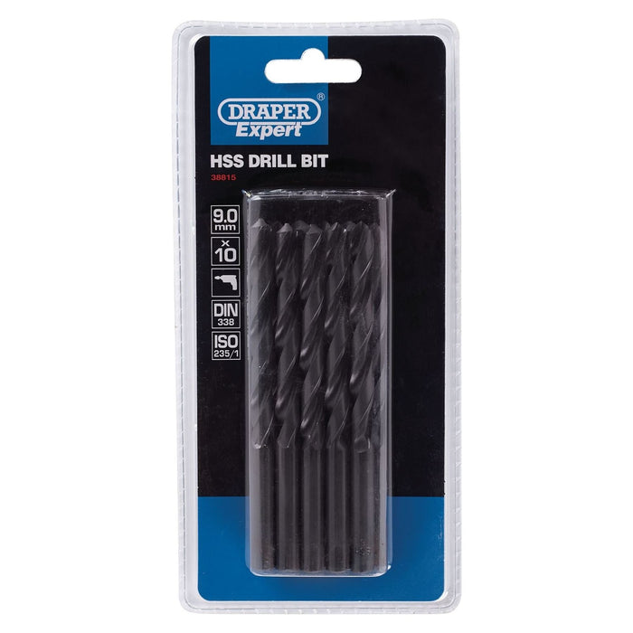 Draper HSS Drill Bit, 9.0mm (Pack of 10) 38815 Draper - Town Tools 