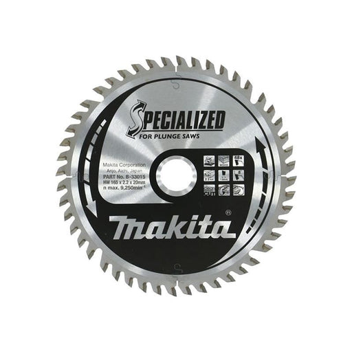 Makita B-33015 Specialized for Plunge Saws Blade 165 x 20mm x 48T Makita - Town Tools