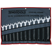 Teng Tools Combination Spanner Set 20-32 mm Tool Roll 12 Pieces