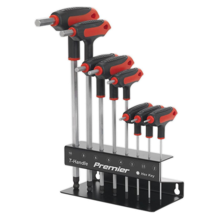 Sealey Ball-End Hex Key Set 8pc T-Handle Metric AK7195 Sealey - Town Tools 