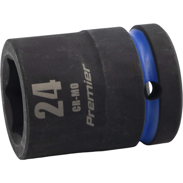 Sealey 3/4"Dr Impact Socket 24mm (Blue Coded Ring)