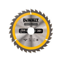 Dewalt Power Tools Portable Construction Circular Saw Blade 184 x 30mm x 30T