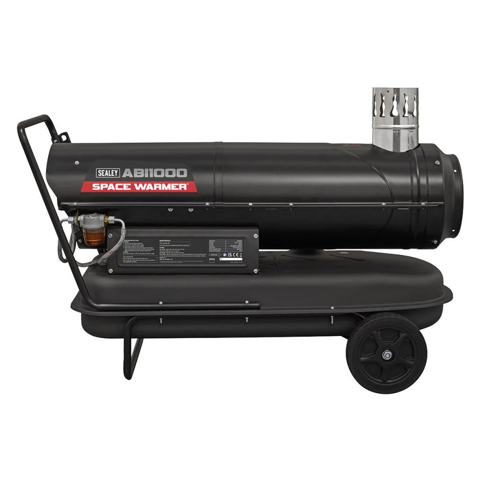 Sealey Space Warmer Indirect Kerosene/Diesel Heater 102,000Btu/hr with Wheels Sealey - Town Tools 