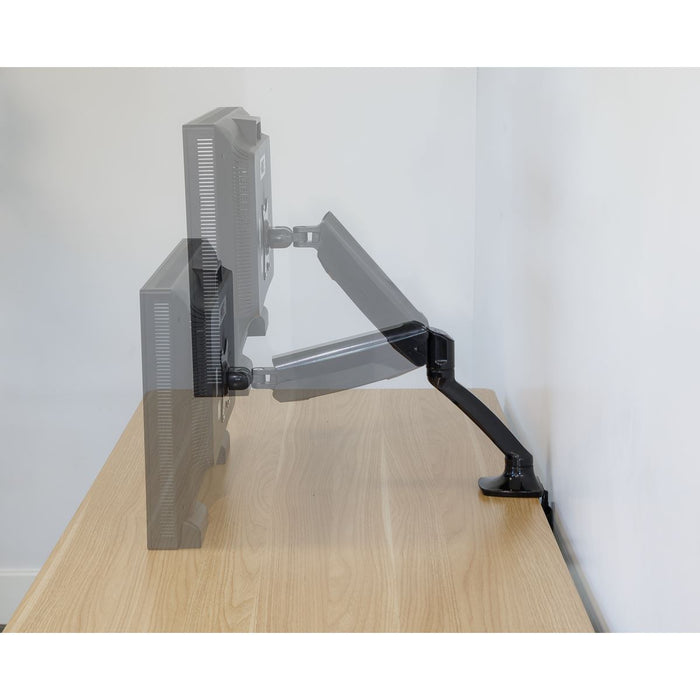 Dellonda Adjustable Single Monitor Arm with 360 Rotation - Black DH24