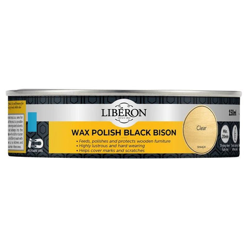 Liberon Black Bison Wax Paste Clear 150ml Liberon - Town Tools