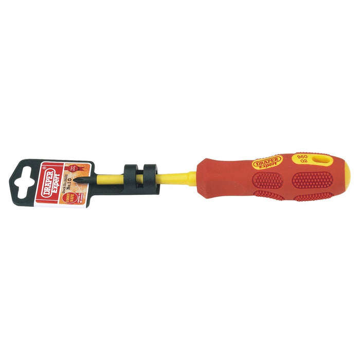 Draper VDE Approved Fully Insulated Cross Slot Screwdriver, No.1 x 80mm (Display