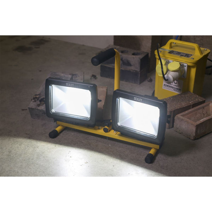 Sealey Telescopic Floodlight 2 x 20W SMD LED 110V LED105 Sealey - Town Tools 