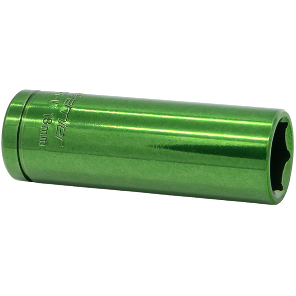 Sealey 1/2"Dr Coloured Socket 18mm (Dark Green)
