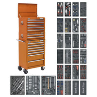 Tool Chest Combination 14 Drawer with 1179pc Tool Kit - Orange