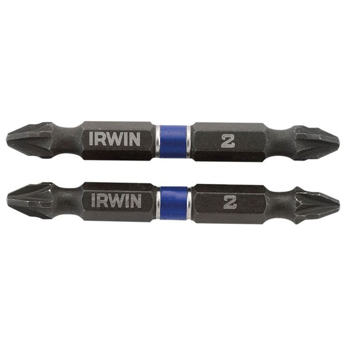 Irwin® Impact Double-Ended Screwdriver Bits Pozi PZ2 60mm (Pack 10) IRWIN® - Town Tools