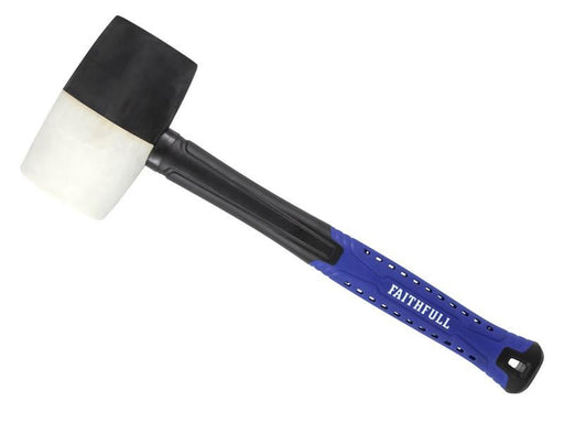 Faithfull Black & White Fibreglass Mallet 32oz Faithfull - Town Tools