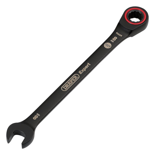 Draper Expert HI-TORQ Metric Ratchet Combination Spanner, 8mm, Black Draper - Town Tools