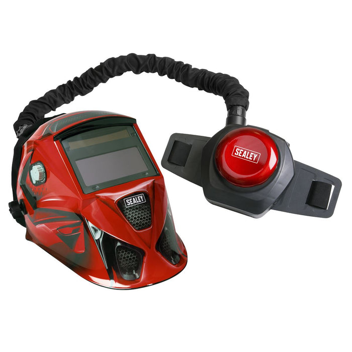 Auto Darkening Welding Helmet with TH2 Powered Air Purifying Respirator (PAPR) Sealey - Town Tools 