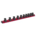 Sealey Socket Retaining Rail Magnetic 1/2"Sq Drive 10 Clips AK27084 Sealey - Town Tools 