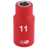 Draper Fully Insulated VDE Socket, 1/2" Sq. Dr., 11mm 31784