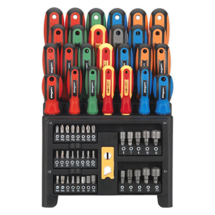 Sealey Screwdriver Bit & Nut Driver Set 61pc S01152 Sealey - Town Tools 