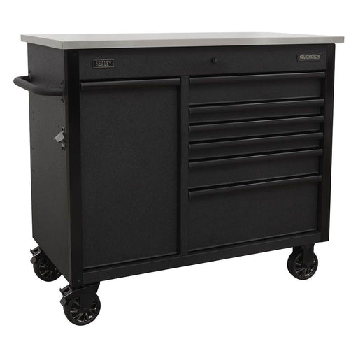 Sealey Mobile Tool Cabinet 1120mm with Power Tool Charging Drawer AP4206BE Sealey - Town Tools 
