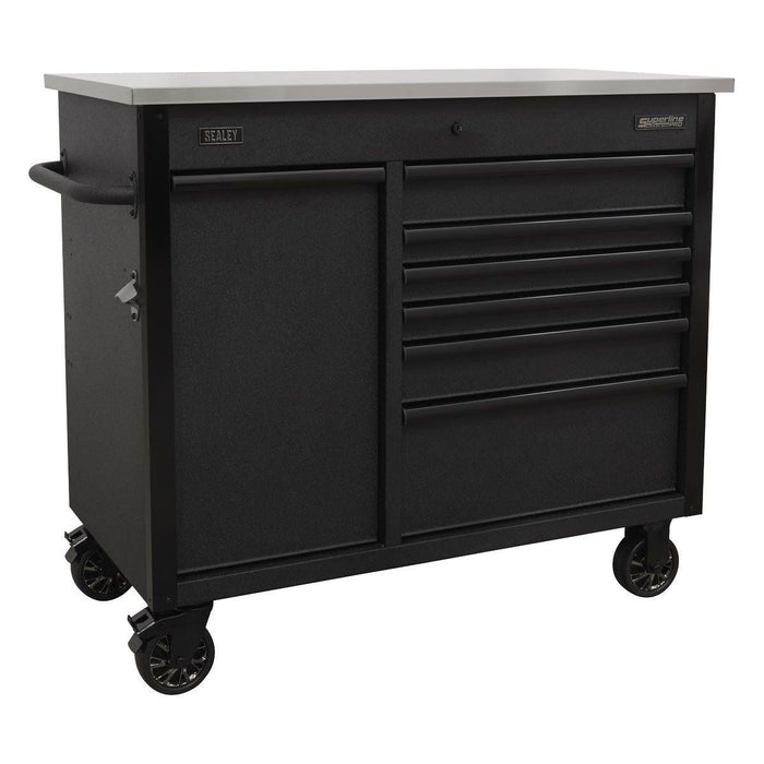 Sealey Mobile Tool Cabinet 1120mm with Power Tool Charging Drawer AP4206BE Sealey - Town Tools 