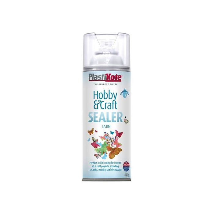 Plastikote Hobby & Craft Sealer Spray Clear Satin 400ml PlastiKote - Town Tools