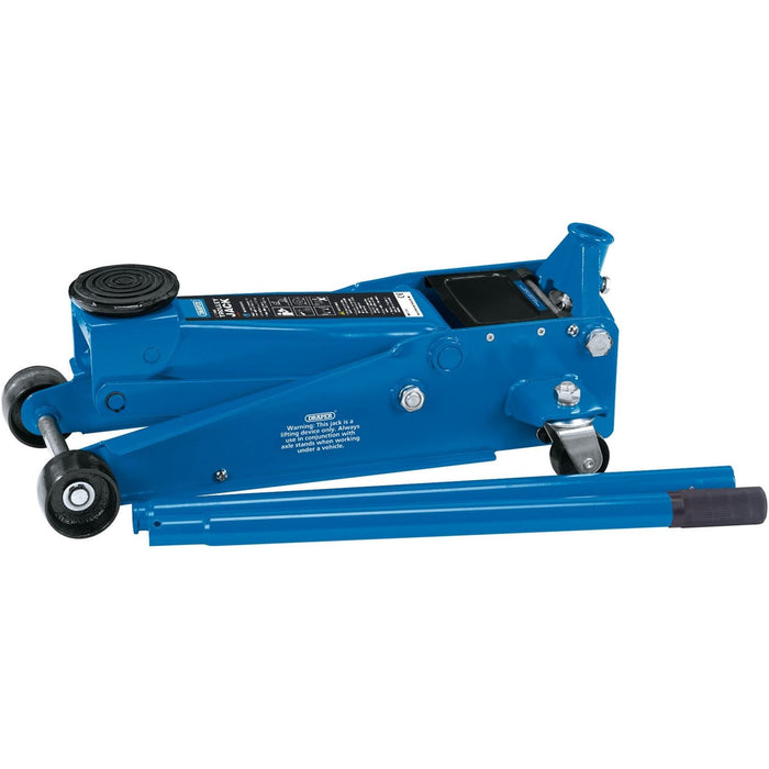 Draper Heavy Duty Trolley Jack with Twin Pistons, 3 Tonne 16407 Draper - Town Tools 