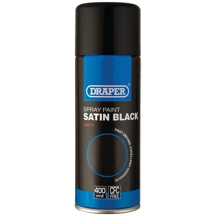 Draper Satin Spray Paint, 400ml, Black 18013 Draper - Town Tools 