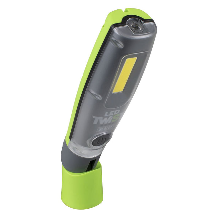 Sealey LED Twist Rechargeable Inspection Light 8W COB & 1W SMD LED1001G Sealey - Town Tools 