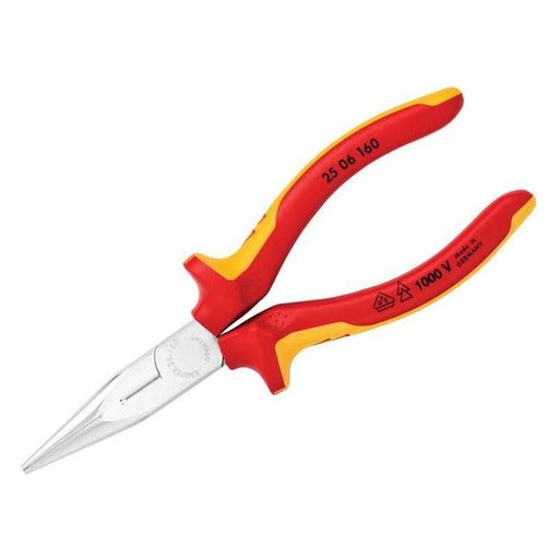 Knipex VDE Snipe Nose Side Cutting Pliers (Radio) 160mm Knipex - Town Tools