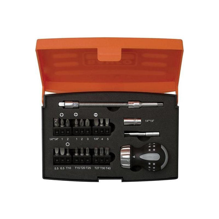 Bahco 808050S-22 Stubby Ratchet Screwdriver Set, 22 Piece Bahco - Town Tools