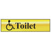 Scan Disabled Toilet - Polished Brass Effect 200 x 50mm Scan - Town Tools