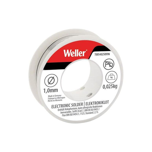 Weller Electronic Lead-Free Solder Sn99 Cu3, 1mm 25g Weller - Town Tools
