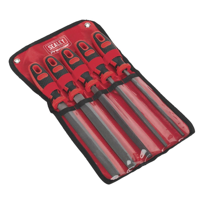 Sealey Premier Premier Smooth Cut Engineer’s File Set 200mm 5pc AK586 Sealey Premier - Town Tools 